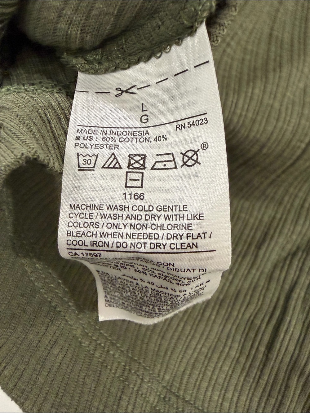 Old Navy Olive Green Ribbed Lace-Up Tank Top - Picture 5 of 5